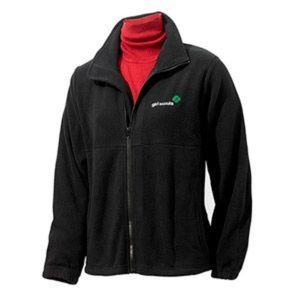 Black Girl Scout Zip Front Fleece Jacket Women XS